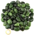 Nephrit | Jade Trommelsteine handpoliert Ø ca. 20 – 30 mm Edelsteine Heilsteine bei Wunderstein24