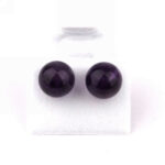 Amethyst Ø 8 mm Kugel Ohrstecker Paar versilbert Edelsteine Heilsteine bei Wunderstein24