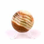 Onyxmarmor (Aragonit und Calcit) Kugel Ø 51 mm aus Pakistan in bester Qualität und Farbe Edelsteine Heilsteine bei Wunderstein24