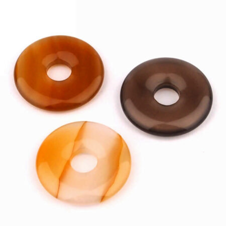 Achat Natur Donut Anhänger Ø 30 mm Edelsteine Heilsteine bei Wunderstein24