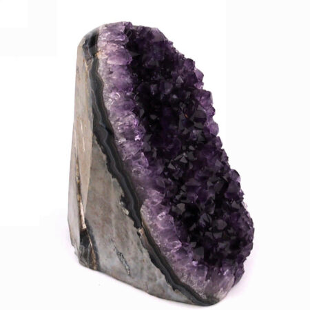 große Amethyst Stufe mit poliertem Rand und Standfläche in Top Farbe und Qualität Edelsteine Heilsteine bei Wunderstein24