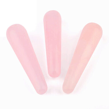 Calcit Pink – Massagestab rund Länge 104 – 110 mm Griffel für Reflexzonen Massage Edelsteine Heilsteine bei Wunderstein24
