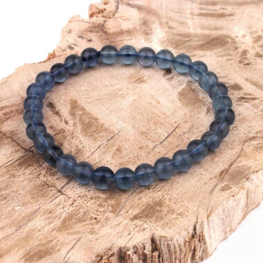 Fluorit blau Ø 6 mm Kugel Edelstein Armband flexibel und dehnbar Edelsteine Heilsteine bei Wunderstein24