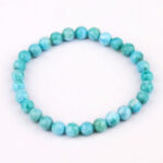 Larimar Ø 6,5 mm Kugel Edelstein Armband flexibel und dehnbar Edelsteine Heilsteine bei Wunderstein24