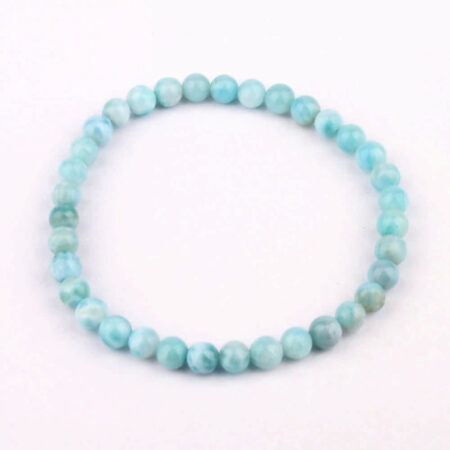 Larimar Ø 5,5 mm Kugel Edelstein Armband flexibel und dehnbar Edelsteine Heilsteine bei Wunderstein24