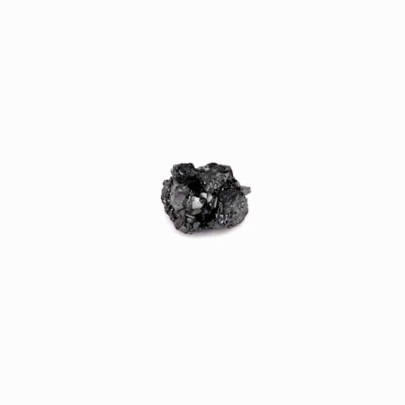 Diamant schwarz Ø ca. 5,0 mm Rohdiamant 0,55 Karat Brasilien gebohrt Edelsteine Heilsteine bei Wunderstein24