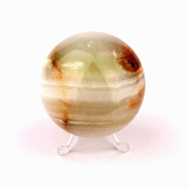 Onyxmarmor (Aragonit und Calcit) Kugel Ø 77 mm aus Pakistan in bester Qualität und Farbe Edelsteine Heilsteine bei Wunderstein24