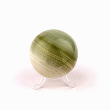 Onyxmarmor (Aragonit und Calcit) Kugel Ø 64 mm aus Pakistan in bester Qualität und Farbe Edelsteine Heilsteine bei Wunderstein24