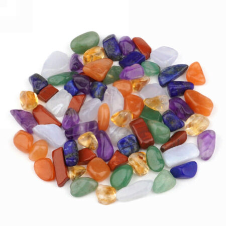 Chakra Trommelsteine Mix – 7 ausgewählte Edelsteine Ø ca. 8 – 15 mm Edelsteine Heilsteine bei Wunderstein24