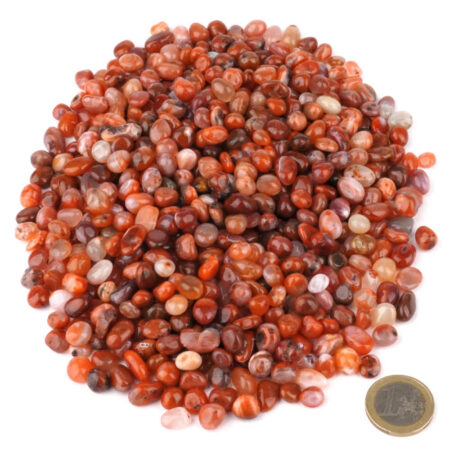 Achat Natur Trommelsteine rot Ø 8 – 12 mm Edelsteine Heilsteine bei Wunderstein24