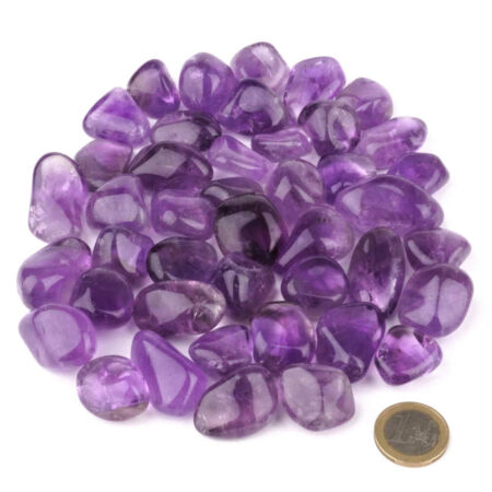 Amethyst Maraba Trommelsteine transparent Ø ca. 22 – 35 mm Edelsteine Heilsteine bei Wunderstein24