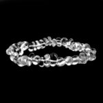 großes Bergkristall Ø 14 mm Nugget Edelstein Armband glasklar flexibel und dehnbar Edelsteine Heilsteine bei Wunderstein24