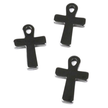 Hämatit Kreuz Anhänger Höhe 33 mm Edelsteine Heilsteine bei Wunderstein24