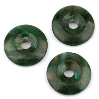 Prasem – afrikanische Jade Donut Anhänger Ø 30 mm Edelsteine Heilsteine bei Wunderstein24