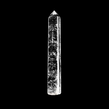 große Bergkristall Spitze Höhe 139 mm transparent und glasklar aus Brasilien Edelsteine Heilsteine bei Wunderstein24