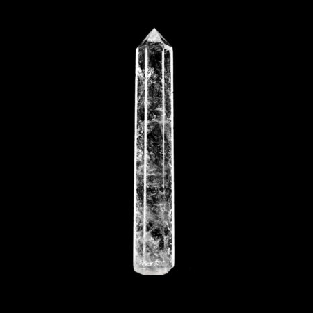 große Bergkristall Spitze Höhe 139 mm transparent und glasklar aus Brasilien Edelsteine Heilsteine bei Wunderstein24