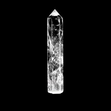 große Bergkristall Spitze Höhe 132 mm transparent und glasklar aus Brasilien Edelsteine Heilsteine bei Wunderstein24