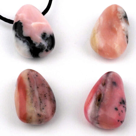 Opal pink | rosa Cabochon Anhänger seitlich gebohrt Edelsteine Heilsteine bei Wunderstein24