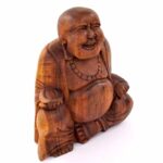 großer Buddha Figur Happy Glücksbuddha Feng Shui Skulptur aus Bali Indonesien Edelsteine Heilsteine bei Wunderstein24