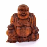 großer Buddha Figur Happy Glücksbuddha Feng Shui Skulptur aus Bali Indonesien Edelsteine Heilsteine bei Wunderstein24