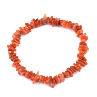 Achat rot | orange Natur Edelstein Armband flexibel und dehnbar Edelsteine Heilsteine bei Wunderstein24