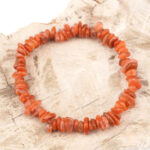 Achat rot | orange Natur Edelstein Armband flexibel und dehnbar Edelsteine Heilsteine bei Wunderstein24