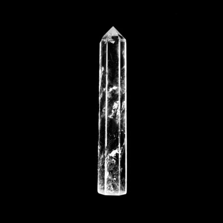 große Bergkristall Spitze Höhe 133 mm transparent und glasklar aus Brasilien Edelsteine Heilsteine bei Wunderstein24