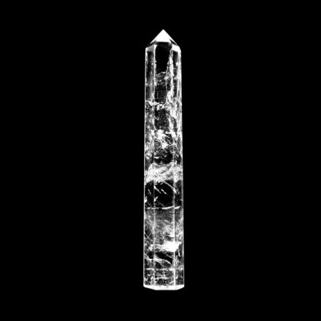 große Bergkristall Spitze Höhe 136 mm transparent und glasklar aus Brasilien Edelsteine Heilsteine bei Wunderstein24