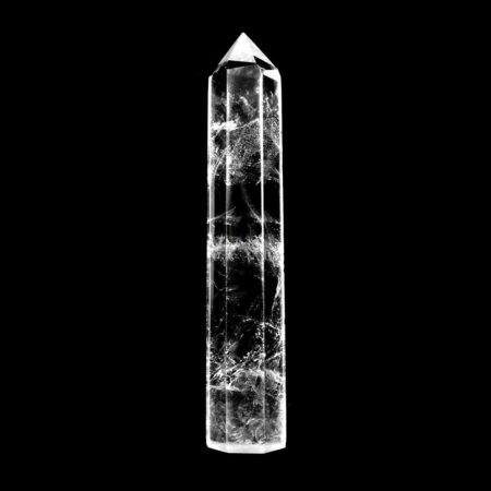 große Bergkristall Spitze Höhe 148 mm transparent und glasklar aus Brasilien Edelsteine Heilsteine bei Wunderstein24