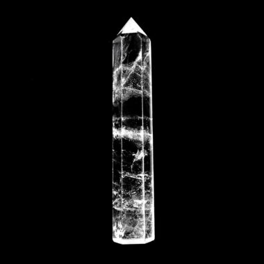 große Bergkristall Spitze Höhe 148 mm transparent und glasklar aus Brasilien Edelsteine Heilsteine bei Wunderstein24