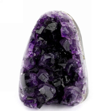 Amethyst Stufe mit poliertem Rand und Standfläche in weltbester Farbe und Qualität Edelsteine Heilsteine bei Wunderstein24