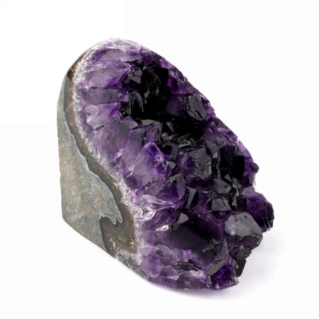 Amethyst Stufe mit poliertem Rand und Standfläche in weltbester Farbe und Qualität Edelsteine Heilsteine bei Wunderstein24