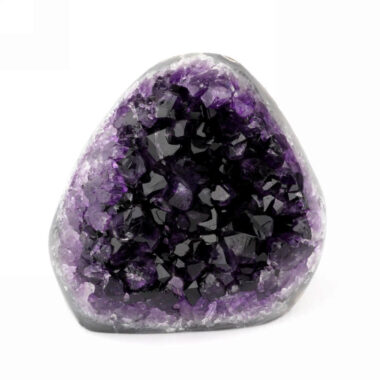 Amethyst Stufe mit poliertem Rand und Standfläche in weltbester Farbe und Qualität Edelsteine Heilsteine bei Wunderstein24