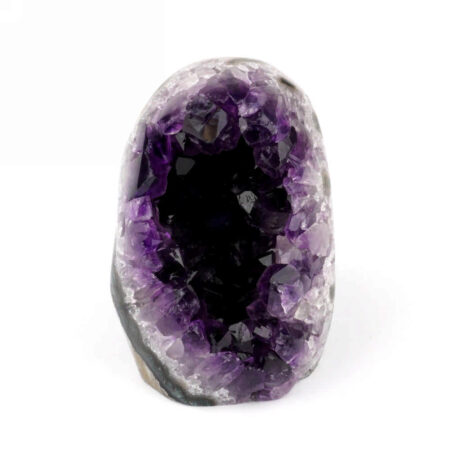 Amethyst Stufe mit poliertem Rand und Standfläche in weltbester Farbe und Qualität Edelsteine Heilsteine bei Wunderstein24