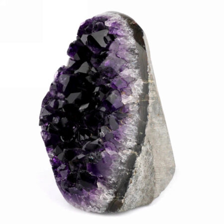 Amethyst Stufe mit poliertem Rand und Standfläche in weltbester Farbe und Qualität Edelsteine Heilsteine bei Wunderstein24