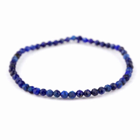 Lapislazuli Ø 3,5 mm facettiertes Edelstein Armband flexibel und dehnbar Edelsteine Heilsteine bei Wunderstein24