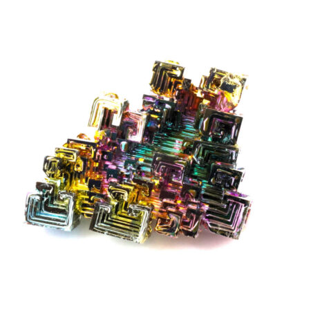 große Wismut (Bismuth) Kristall Stufe in einzigartiger Qualität und Farbe Edelsteine Heilsteine bei Wunderstein24