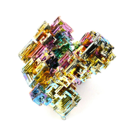 große Wismut (Bismuth) Kristall Stufe in einzigartiger Qualität und Farbe Edelsteine Heilsteine bei Wunderstein24