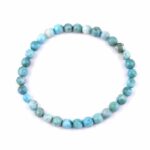 Larimar Ø 6 mm Kugel Armband flexibel und dehnbar in sehr guter Qualität und Farbe Edelsteine Heilsteine bei Wunderstein24