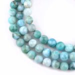 Larimar Ø 6 mm Kugel Armband flexibel und dehnbar in sehr guter Qualität und Farbe Edelsteine Heilsteine bei Wunderstein24