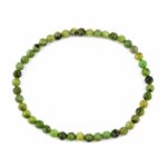 Nephrit Jade facettiert Ø 4 mm Kugel Edelstein Armband flexibel und dehnbar Edelsteine Heilsteine bei Wunderstein24