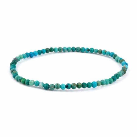 Türkis echt facettiert Ø 3 mm Kugel Edelstein Armband flexibel und dehnbar Edelsteine Heilsteine bei Wunderstein24