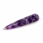 Amethyst – Massagestab rund Länge 90 – 95 mm Griffel für Reflexzonen Massage Edelsteine Heilsteine bei Wunderstein24