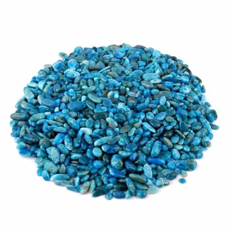 Apatit Trommelsteine blau Ø ca. 7 – 15 mm aus Madagaskar Edelsteine Heilsteine bei Wunderstein24