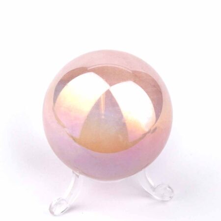 Aqua Angel Aura Rosenquarz Kugel Ø ca. 55 mm Edelsteine Heilsteine bei Wunderstein24