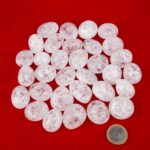 Bergkristall Crackle Trommelsteine handpoliert Ø ca. 24 – 34 mm Edelsteine Heilsteine bei Wunderstein24