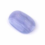 Chalcedon blau Handschmeichler | Massagestein Ø 38 mm in bester Qualität und Farbe Edelsteine Heilsteine bei Wunderstein24