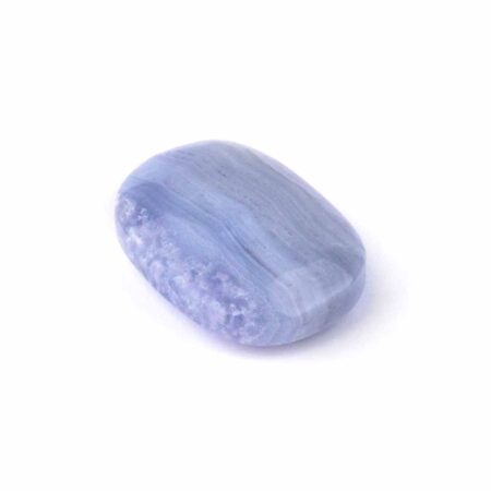 Chalcedon blau Handschmeichler | Massagestein Ø 40 mm in bester Qualität und Farbe Edelsteine Heilsteine bei Wunderstein24