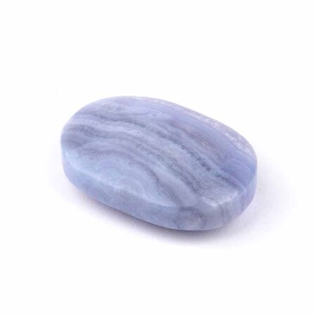 Chalcedon blau Handschmeichler | Massagestein Ø 44 mm in bester Qualität und Farbe Edelsteine Heilsteine bei Wunderstein24