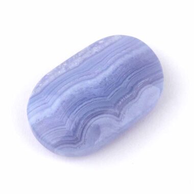 Chalcedon blau Handschmeichler | Massagestein Ø 47 mm in bester Qualität und Farbe Edelsteine Heilsteine bei Wunderstein24